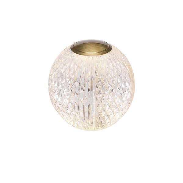 Cassia 3" LED Table Lamp, Natural Brass