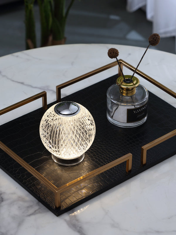 Cassia 3" LED Table Lamp, Polished Nickel