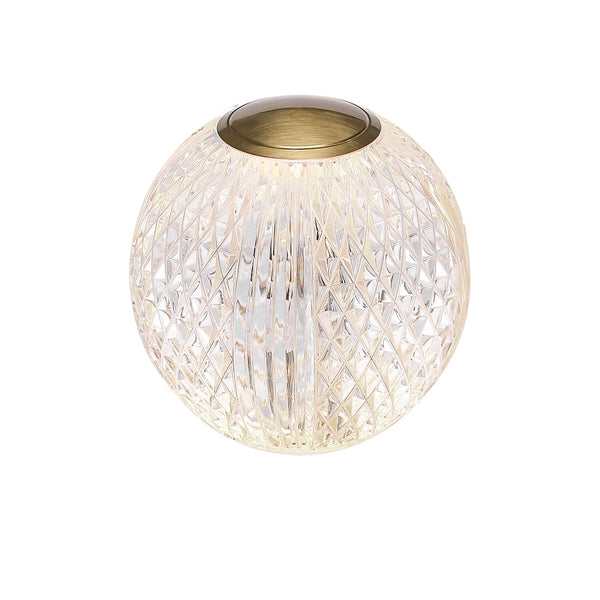Cassia 4" LED Table Lamp, Natural Brass