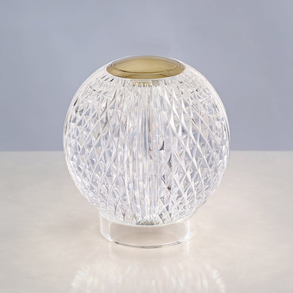 Cassia 4" LED Table Lamp, Natural Brass