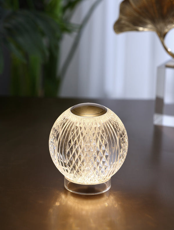 Cassia 4" LED Table Lamp, Natural Brass
