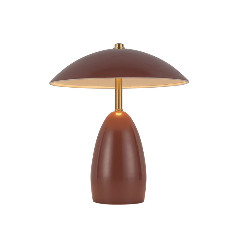 Florin 9" LED Table Lamp, Burgundy
