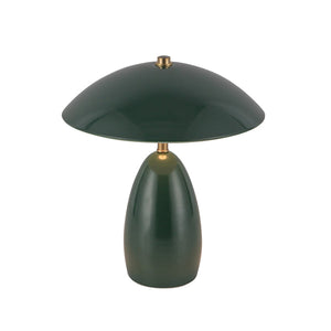 Florin 9" LED Table Lamp, Pine Green