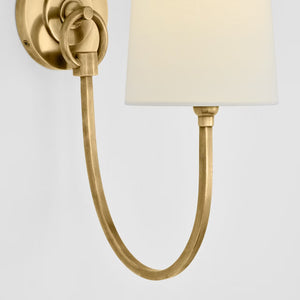 Reed 5" One Light Wall Sconce, Hand-Rubbed Antique Brass