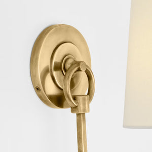 Reed 5" One Light Wall Sconce, Hand-Rubbed Antique Brass