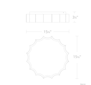 Tarte 16'' LED Flush Mount, Black