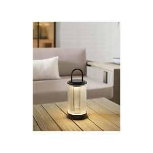 Tawa 5" One Light Rechargeable Table Lamp, Black