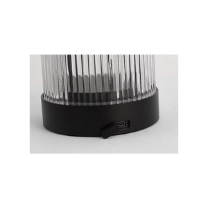 Tawa 5" One Light Rechargeable Table Lamp, Black