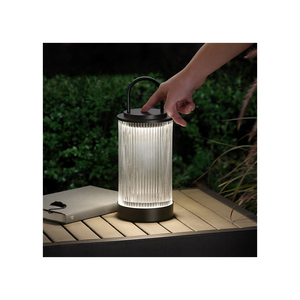 Tawa 5" One Light Rechargeable Table Lamp, Black