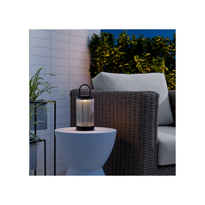 Tawa 5" One Light Rechargeable Table Lamp, Black