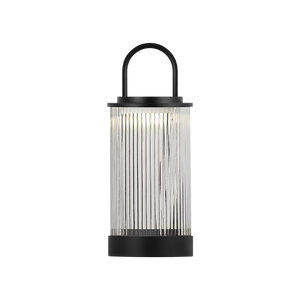 Tawa 5" One Light Rechargeable Table Lamp, Black