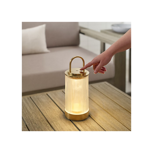 Tawa 5" One Light Rechargeable Table Lamp, Hand Rubbed Antique Brass