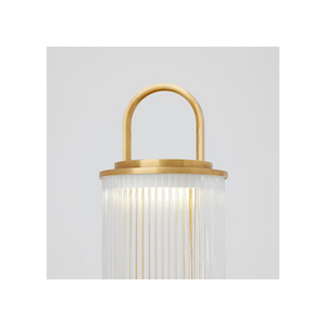 Tawa 5" One Light Rechargeable Table Lamp, Hand Rubbed Antique Brass