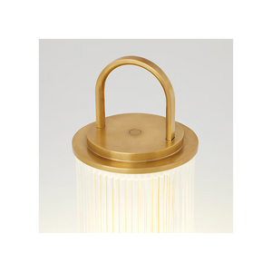 Tawa 5" One Light Rechargeable Table Lamp, Hand Rubbed Antique Brass