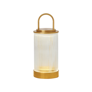Tawa 5" One Light Rechargeable Table Lamp, Hand Rubbed Antique Brass