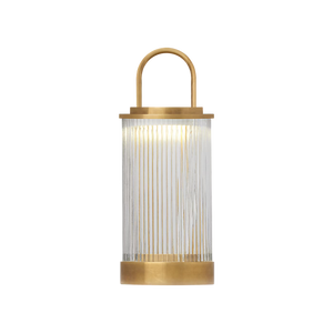 Tawa 5" One Light Rechargeable Table Lamp, Hand Rubbed Antique Brass