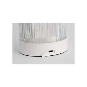 Tawa 5" One Light Rechargeable Table Lamp, Matte White