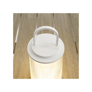 Tawa 5" One Light Rechargeable Table Lamp, Matte White