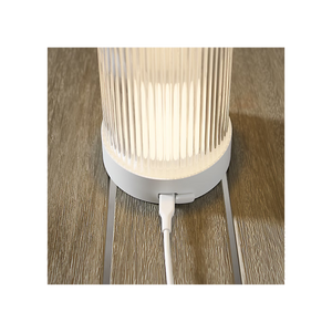 Tawa 5" One Light Rechargeable Table Lamp, Matte White
