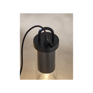 Kandella 6" One Light Rechargeable Table Lamp, Black