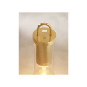 Kandella 6" One Light Rechargeable Table Lamp, Hand Rubbed Antique Brass