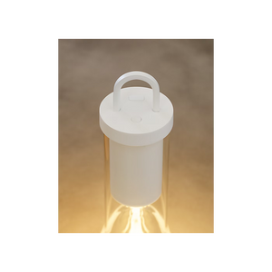 Kandella 6" One Light Rechargeable Table Lamp, Matte White