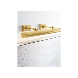 Cabinet Maker 24" Two Light Picture Light, Hand-Rubbed Antique Brass