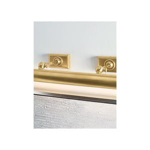 Cabinet Maker 24" Two Light Picture Light, Hand-Rubbed Antique Brass