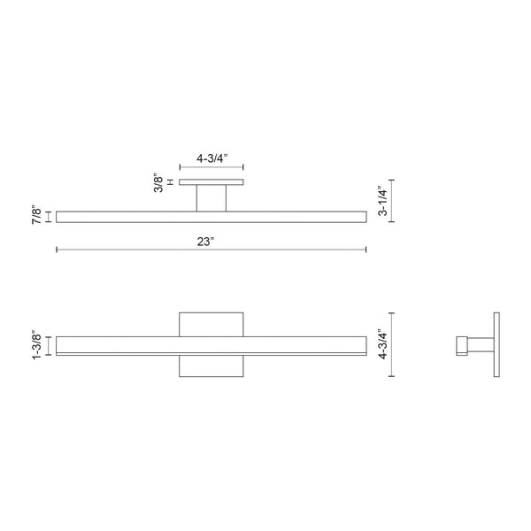 Calder 23" LED Vanity Light (2700K), White