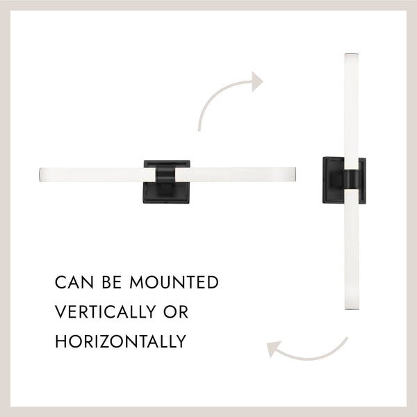 Ronan 24" LED Vanity Light, Black