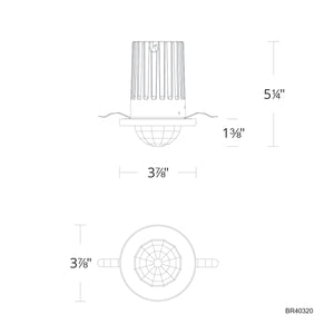 Vega 4'' LED Recessed Light, Chrome