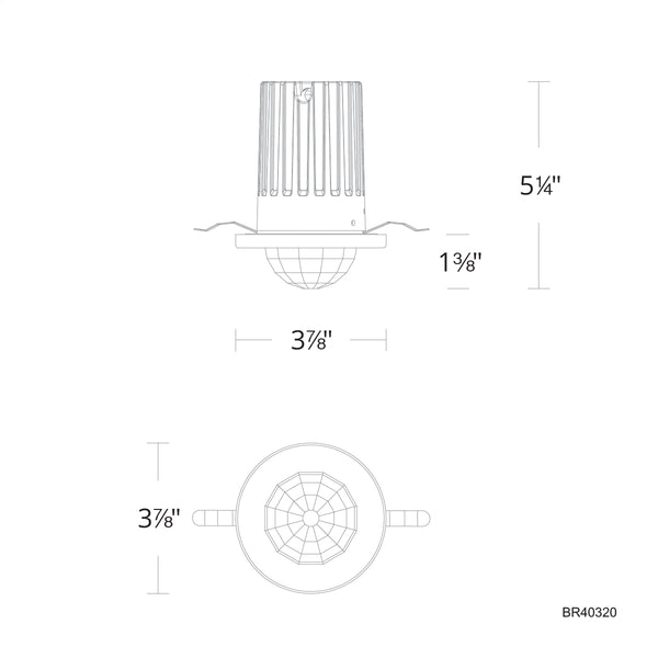 Vega 4'' LED Recessed Light, Chrome
