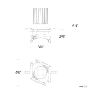 Visata 5'' LED Recessed Light, Chrome
