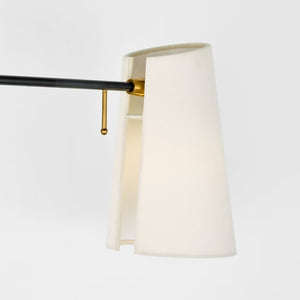 Keil 17" One Light Wall Sconce, Hand-Rubbed Antique Brass and Black