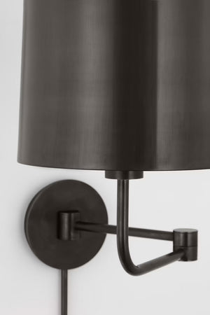 Go Lightly 8.75" LED Swing Arm Wall Light, Bronze / Bronze
