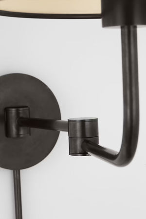 Go Lightly 8.75" LED Swing Arm Wall Light, Bronze / Bronze