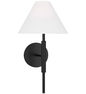 Drew & Jonathan Porteau 9" One Light Bath Vanity, Midnight Black