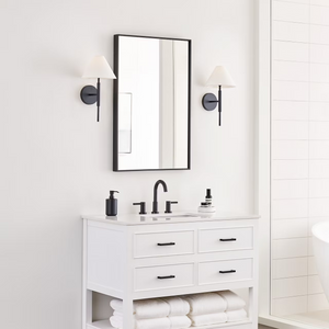 Drew & Jonathan Porteau 9" One Light Bath Vanity, Midnight Black