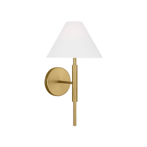 Drew & Jonathan Porteau 9" One Light Bath Vanity, Satin Brass