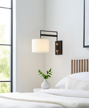 Gael 11" LED Wall Sconce, Warm Iron and Antique Brass