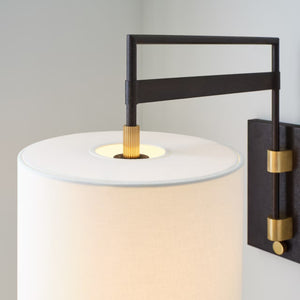 Gael 11" LED Wall Sconce, Warm Iron and Antique Brass