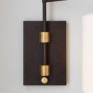 Gael 11" LED Wall Sconce, Warm Iron and Antique Brass