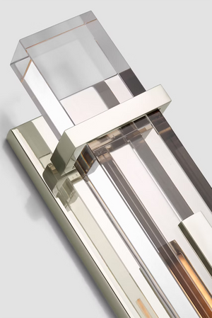 Malik 4.5" LED Wall Sconce, Polished Nickel and Crystal