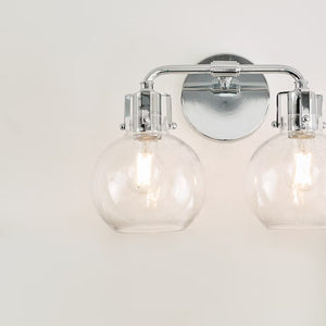 Clara 14.75" Two Light Vanity, Chrome