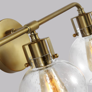 Clara 24" Three Light Vanity, Burnished Brass