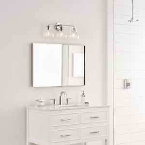 Clara 24" Three Light Vanity, Chrome