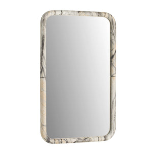 Vesper 24" Mirror, Gray Flower