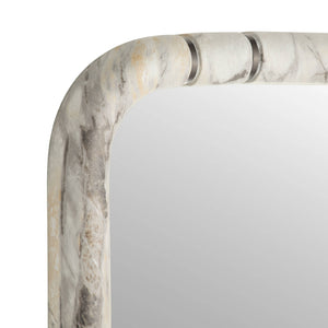 Vesper 24" Mirror, Gray Flower