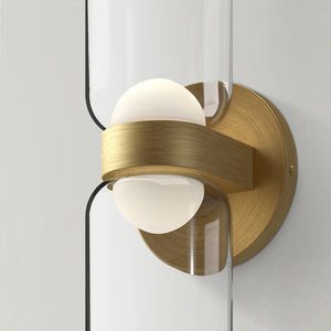 Kestrel 11" LED Wall Sconce, Brushed Gold/Clear