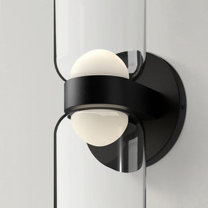 Kestrel 11" LED Wall Sconce, Black/Clear